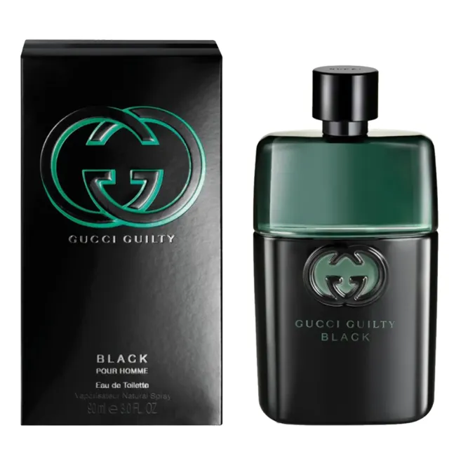 【GUCCI 古馳】Guilty Black 罪愛夜男性淡香水 90ml (專櫃公司貨)