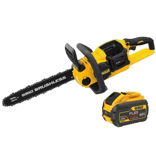 【DEWALT 得偉】60V Max無碳刷16吋鏈鋸機(空機)+DCB609電池*1 (DCCS670N+DCB609)