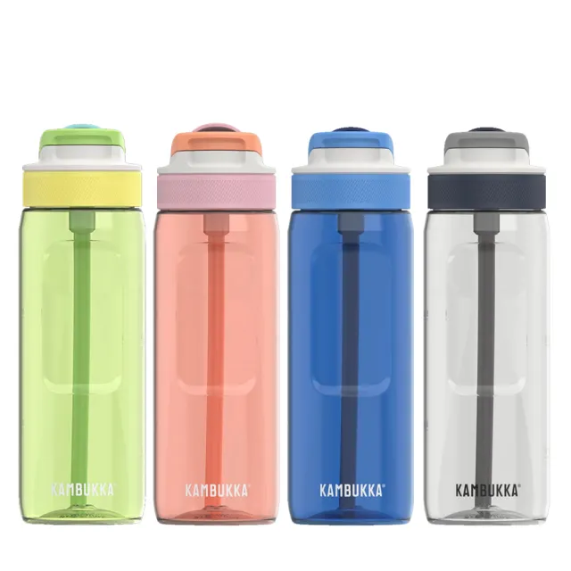 【KAMBUKKA】Lagoon 趣吸瓶 Tritan 750ml(2入組)/多色任選(吸管杯/運動水壺/運動水瓶/兒童水壺)