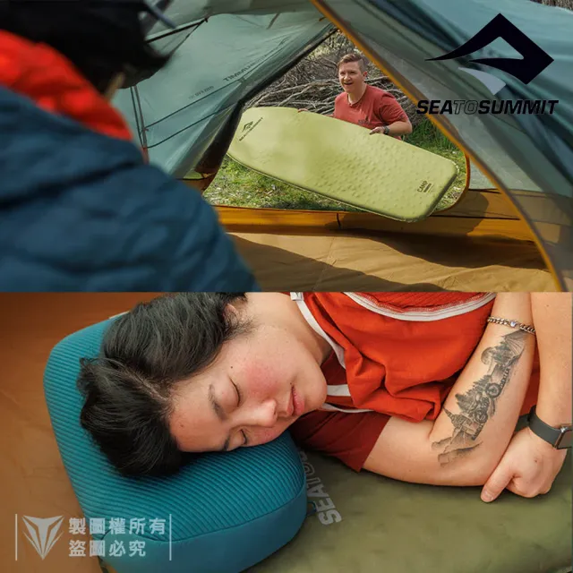 【SEA TO SUMMIT】Camp Plus 自動充氣睡墊 65mm - L 柏樹綠(登山/露營/睡墊/輕量/自動充氣款/隔溫)