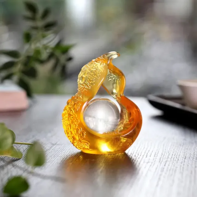 【琉璃工房】福祿轉如意 結婚禮物/入厝禮/生日禮物(送禮/琉璃/禮物/水晶/藝術品/擺飾/禮贈/企業)