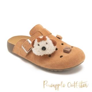 【Pineapple Outfitter】可愛小熊懶人穆勒勃肯鞋ROSS(絨棕色)