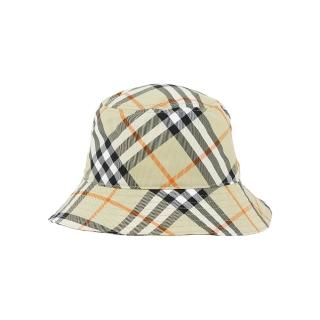 【BURBERRY 巴寶莉】戰馬圖案格紋帆布漁夫帽(淺鼠尾草綠)