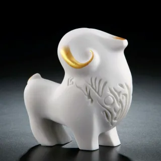 【Gallery Chuan 筌美術】福祿禎祥 An Auspicious Life (羊年 羊 石雕 藝品 藝術禮品 送禮)