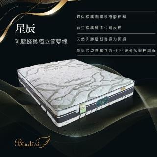 【冰蒂絲名床】雙人 乳膠蜂巢雙線獨立筒床墊 5x6.2尺x28cm-星辰
