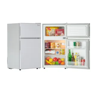 【Kolin 歌林】58H快配★momo獨家★90公升一級能效定頻右開雙門小冰箱 拉絲銀/一鍵除霜(KR-SE20957A)