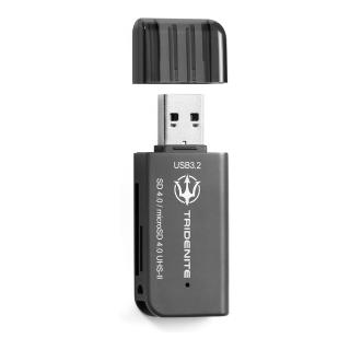 【TRIDENITE】USB 3.2 Type-A UHS-II SD/MicroSD 雙記憶卡讀卡機轉接器（UHS-II PRO SD 4.0 + DDR-200）