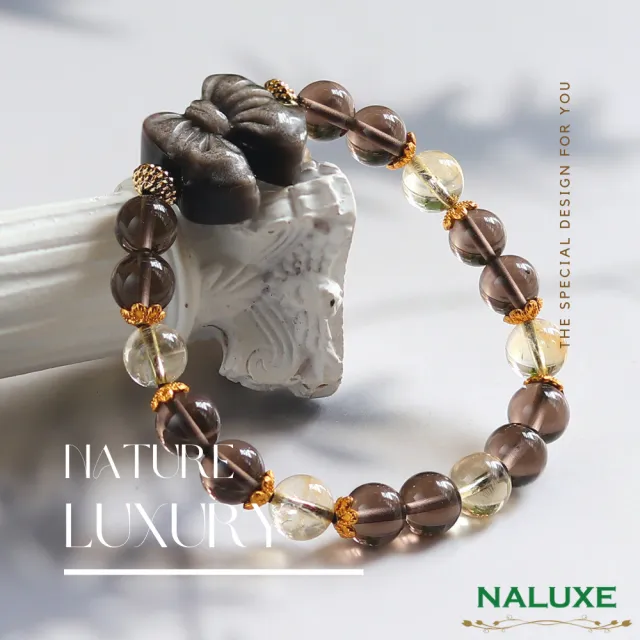 【Naluxe】冰種黑曜石、黃水晶、銀沙黑曜石設計款開運手鍊(避邪、擋煞、安定心神、七月必備)