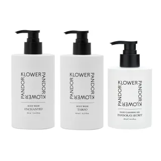 【KLOWER PANDOR】KP記憶香氛 ME TIME時光香水嫩白沐浴露480mlx2+淨嫩抗菌洗手露300ml(多款任選)