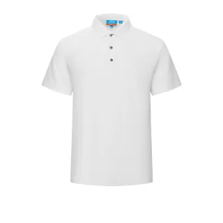 【G2000】男款 功能可機涼感襯衫領網眼布短袖T恤-白色(5114150200) 38女王節首選