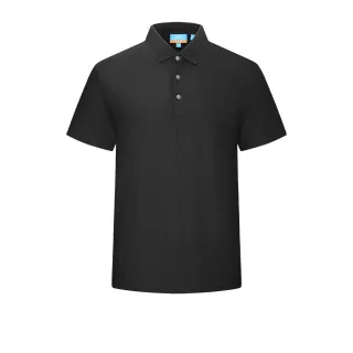 【G2000】男款 功能可機涼感襯衫領網眼布短袖T恤-黑色(5114150299) 38女王節首選