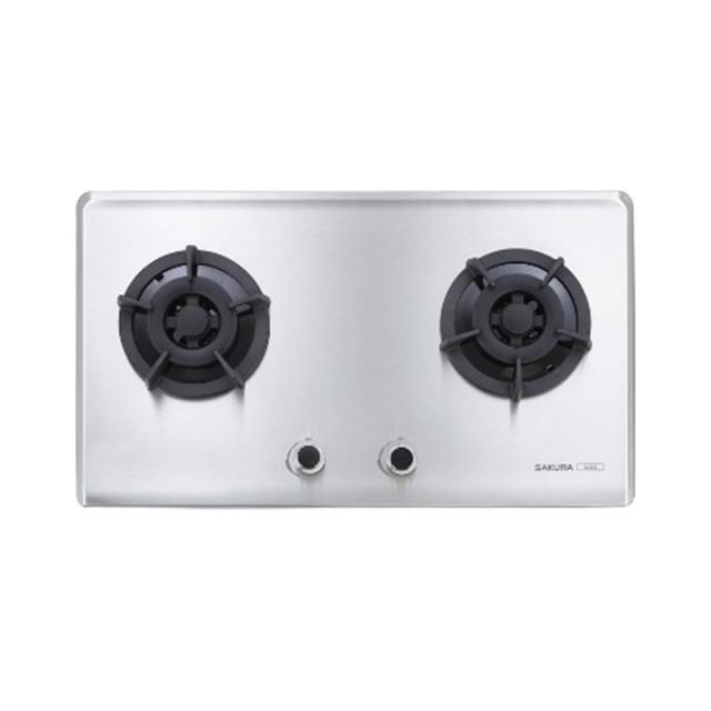【SAKURA 櫻花】二口不鏽鋼小面板易清檯面爐 (G2522S 原廠技師到府 基本安裝)