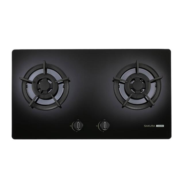 【SAKURA 櫻花】二口小面板易清黑色玻璃檯面爐(G2522BG 原廠技師到府 基本安裝)