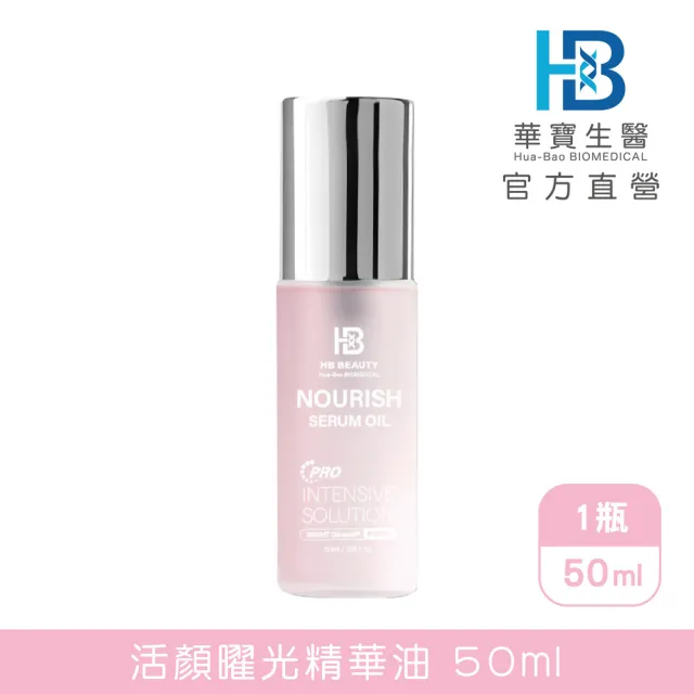 【華寶生醫】HB Beauty 活顏曜光精華油50ml(小粉瓶)