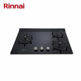 【林內】左單口三口緻溫定溫定時黑玻璃檯面爐 RB-A3760G(BL) 含基本安裝