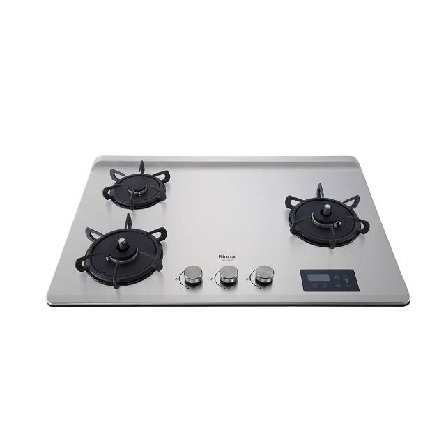 【林內】右單口三口緻溫定溫定時不鏽鋼檯面爐 RB-A3760S(R) 含基本安裝