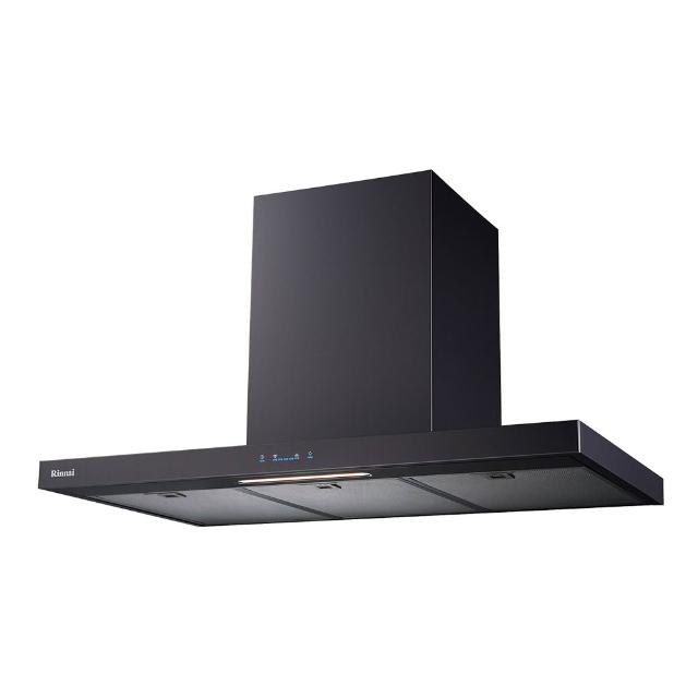 【林內】120cm 倒T式高質感黑色不鏽鋼除油煙機 RH-1231(B) 含基本安裝