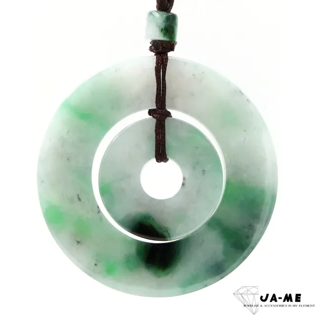 【JA-ME】天然A貨翡翠 冰飄花財源滾滾玉墜