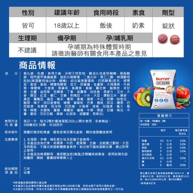 【funcare 船井生醫】倍熱 極纖酵素體驗組1盒(共36顆 禾浩辰愛用推薦)