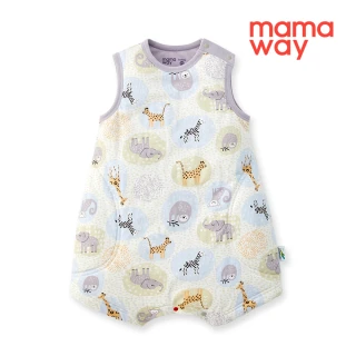 【mamaway 媽媽餵】抗菌防踢被-動物泡泡 釦子款 薄款0-24M(嬰幼兒防踢背心)