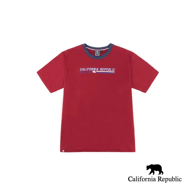 【California Republic】深紅圓領短TEE(男)