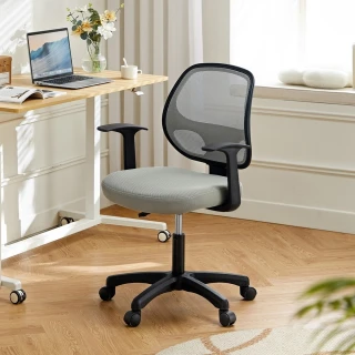 【hoi! 好好生活】Linsy翻轉扶手人體工學電腦椅  灰