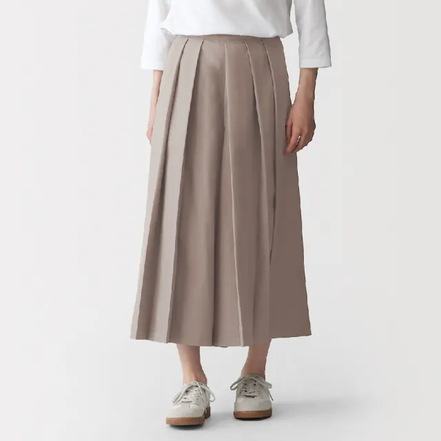 【MUJI 無印良品】女二重織日式和服寬襬褲(黑色/深藍/灰色/象牙白)