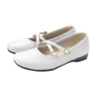 【Human Peace】平底休閒鞋 娃娃鞋 白色 女鞋 910 no765