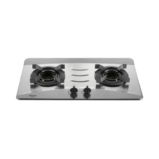 【林內】檯面式內焰不銹鋼雙口瓦斯爐(RB-N2601S 基本安裝原廠保固)