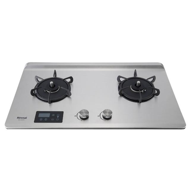  Rinnai 林內 RB-A2660 雙口瓦斯爐，臺灣製造，採用耐熱強化玻璃爐臺與鑄鐵爐頭，具緻溫感溫功能與電子連續點火，尺寸適合標準安裝（挖孔670×350mm），能源效率第一級，瓦斯消耗8~9kW，使用DC1.5V×2電源，BSMI認證R41095，一年保固。安全高效，適閤家庭廚房，提升烹飪便利性，優質林內品牌瓦斯爐首選。 