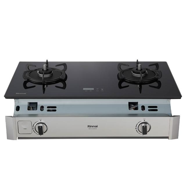 Rinnai林內牌 RBTS-A2660G Rinnai 林內 RBTS-A2660G 雙口瓦斯爐,臺灣製造,採用耐熱強化玻璃爐臺與傳統外擴火焰爐頭,提供8~9kW高效瓦斯消耗。電子連續點火系統,DC 1.5Vx2電源,適閤家庭廚房使用。第一級能源效率,BSMI許可R41095,天然瓦斯專用,保固1年,標準安裝。挖孔尺寸660x317xR0 mm,機體尺寸720x225x470 mm。