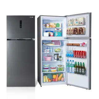 【SAMPO 聲寶】58H快配★台灣製★425公升一級變頻右開雙門冰箱★momo獨家★(SR-M43D)