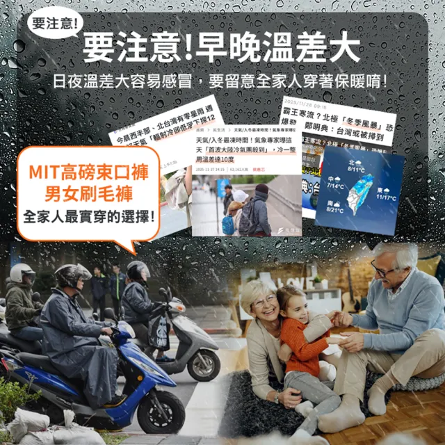 【JU SHOP】超值3件組-溫差必備！男女高磅機能褲/休閒褲/刷毛褲(長褲/運動褲/保暖褲/防寒褲)