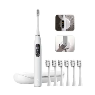 【Oclean  歐可林】X Pro Elite SET旗艦版APP觸控智能音波電動牙刷-霜岩灰(套裝組)