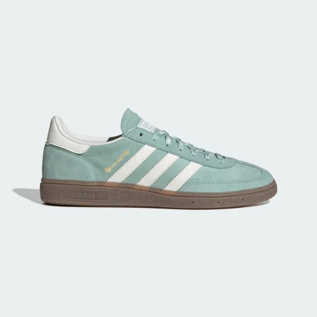 【adidas 愛迪達】Handball Spezial 男女 運動休閒鞋 德訓鞋 滑板 復古 舒適 綠 白(KJ6302)