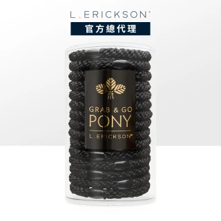 【L. ERICKSON】粗版 彈力髮圈桶 15入 〈經典黑〉