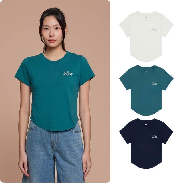 【Lee】女裝 短袖T恤 / 前長後短 左胸刺繡小LOGO 共3色 季節性版型 / LB602053718 LB602053721 LB602053735