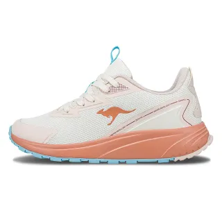 【KangaROOS】超輕量慢跑鞋 女鞋 運動鞋 防潑水 ZEPHYR 3 米/橘 KW41681