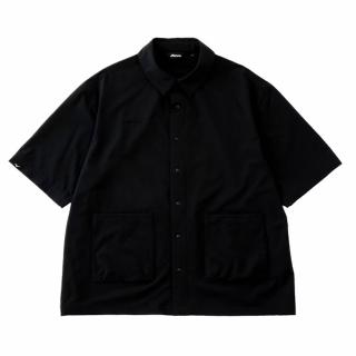 【MIZUNO 美津濃】短袖上衣 男 襯衫 抗UV 黑 D2TCD00509