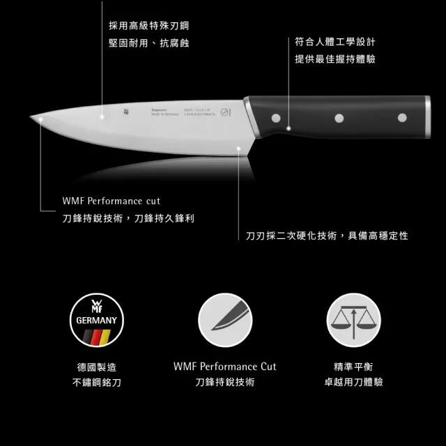【WMF官方直營】Sequence 不鏽鋼萬用刀(12cm)