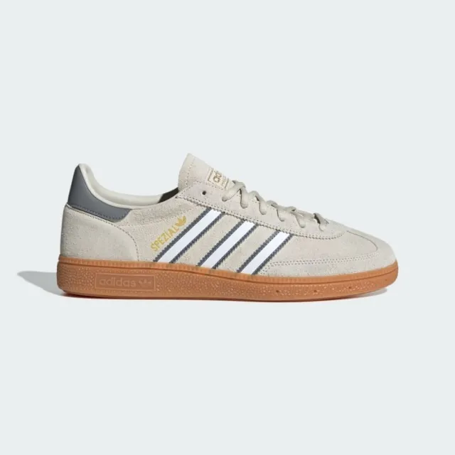 【adidas 愛迪達】Handball Spezial 男女 運動休閒鞋 德訓鞋 麂皮 復古 米白 灰(JH5441)
