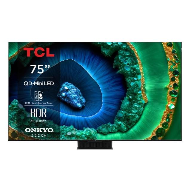 TCL 75C855 TCL 75C855 75型 MINI LED 電視,搭載 4K 超高解析度與 144Hz 螢幕更新率,提供極致流暢畫質與遊戲體驗。內建 Google TV 系統,輕鬆串流熱門影集與應用程式。專業調校的 MINI LED 背光技術,帶來明亮對比與 HDR 效果,適閤家庭娛樂與電影愛好者。享 3 年完整保固,品質保證,讓您安心選購高階智慧電視。