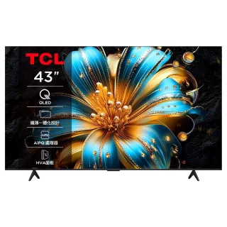 【TCL】58H快配★43型 4K QLED Google TV 量子智慧連網液晶顯示器-基本安裝(43T6C)