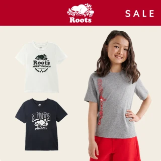 【Roots】大童款-精選Roots 海狸LOGO短袖T恤或洋裝(多款可選)