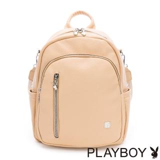 【PLAYBOY】後背包可肩背 Portable系列 - 粉橘色