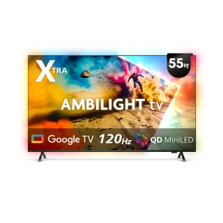 【Philips 飛利浦】55型4K QD Mini LED 120Hz Google TV 智慧顯示器(55PML9109)