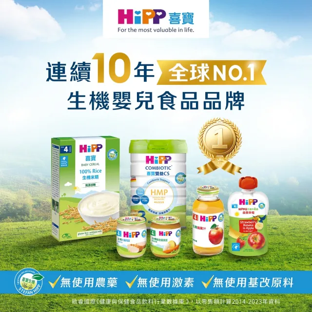 【HiPP】喜寶生機水果趣100g*8入(黑棗黑醋栗)