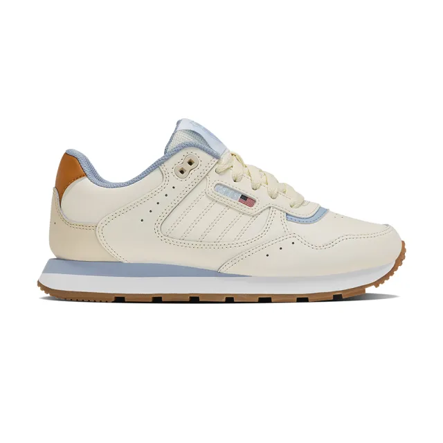 【K-SWISS】經典運動鞋 VISTA RUNNER  女鞋 米白水藍焦糖色 99444-065-M