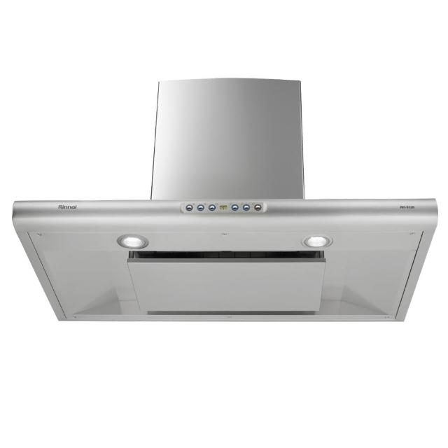 Rinnai 林內 RH-9128 倒T式抽油煙機，採用不鏽鋼材質耐用堅固，電子式按鍵操作簡易，5段以上風量調整滿足不同廚房需求。機體尺寸896×470-910×528mm，適用110V/60Hz電壓，產自其他國家，BSMI許可R51114，1年保固標準安裝。高效排煙，適合臺灣家庭，提升廚房清潔舒適。
