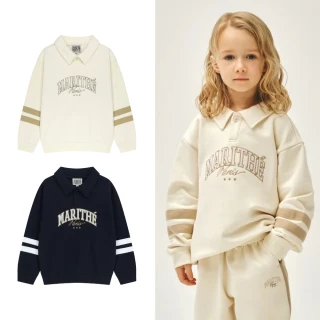 【MARITHE FRANCOIS GIRBAUD】官方旗艦 童款LOGO刺繡翻領大學T(多款任選)